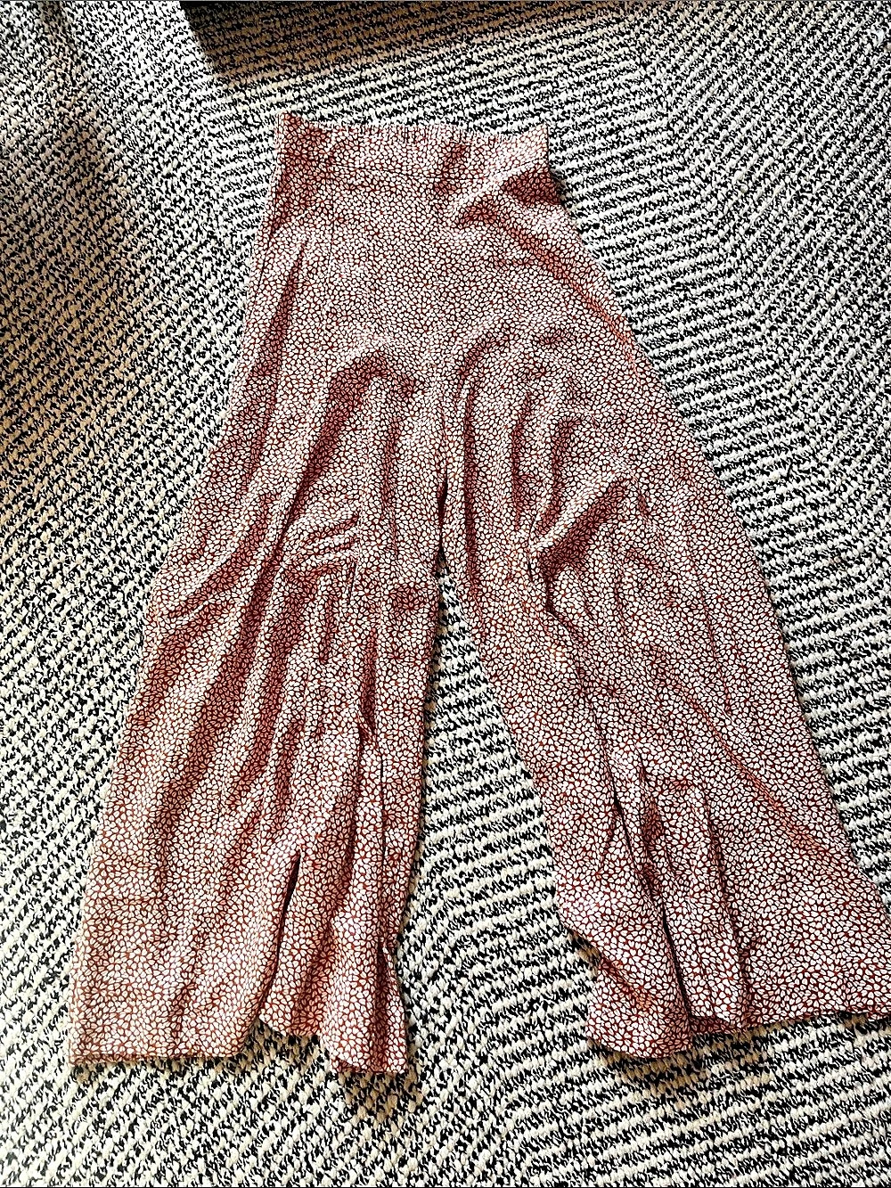 petal + pup Neveah Pant Floral Wide Leg Pants Orange & White XS